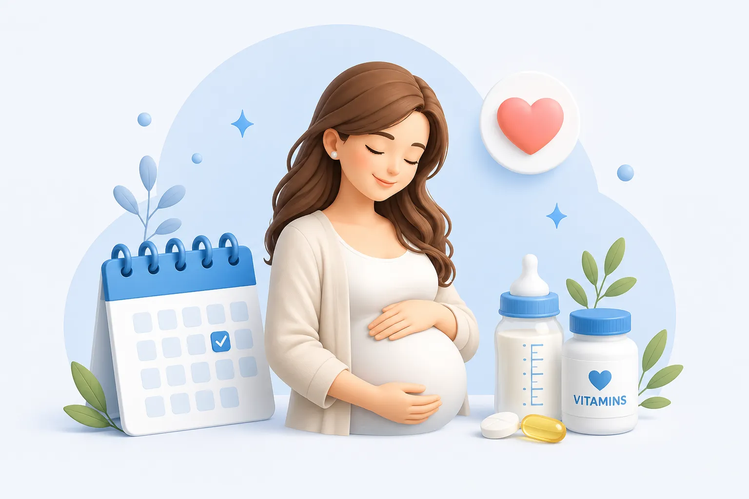 Pregnancy and maternal health illustration